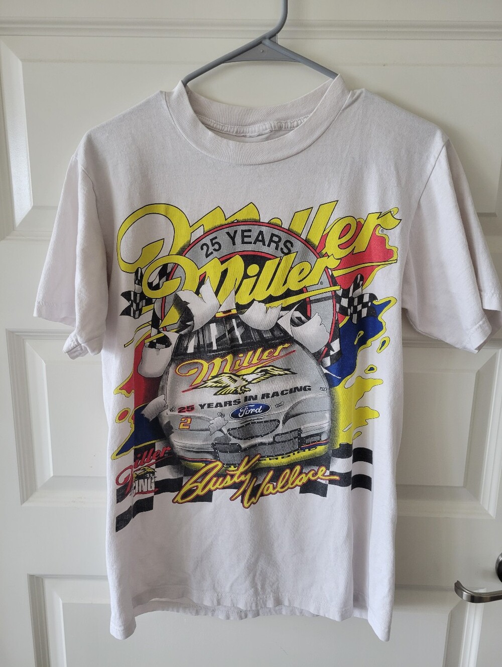 Vintage Miller Beer Racing Double-sided Graphic T-shirt Mens Medium